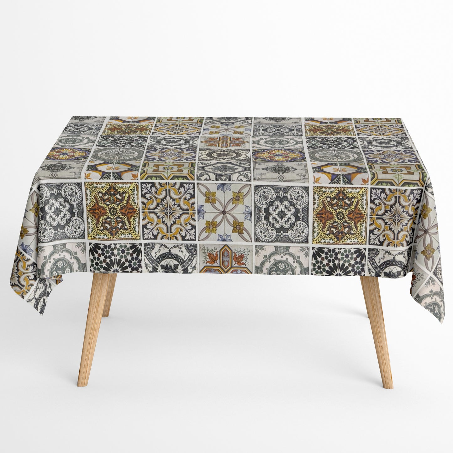 Beschichtete Baumwoll Tischdecke Mosaik