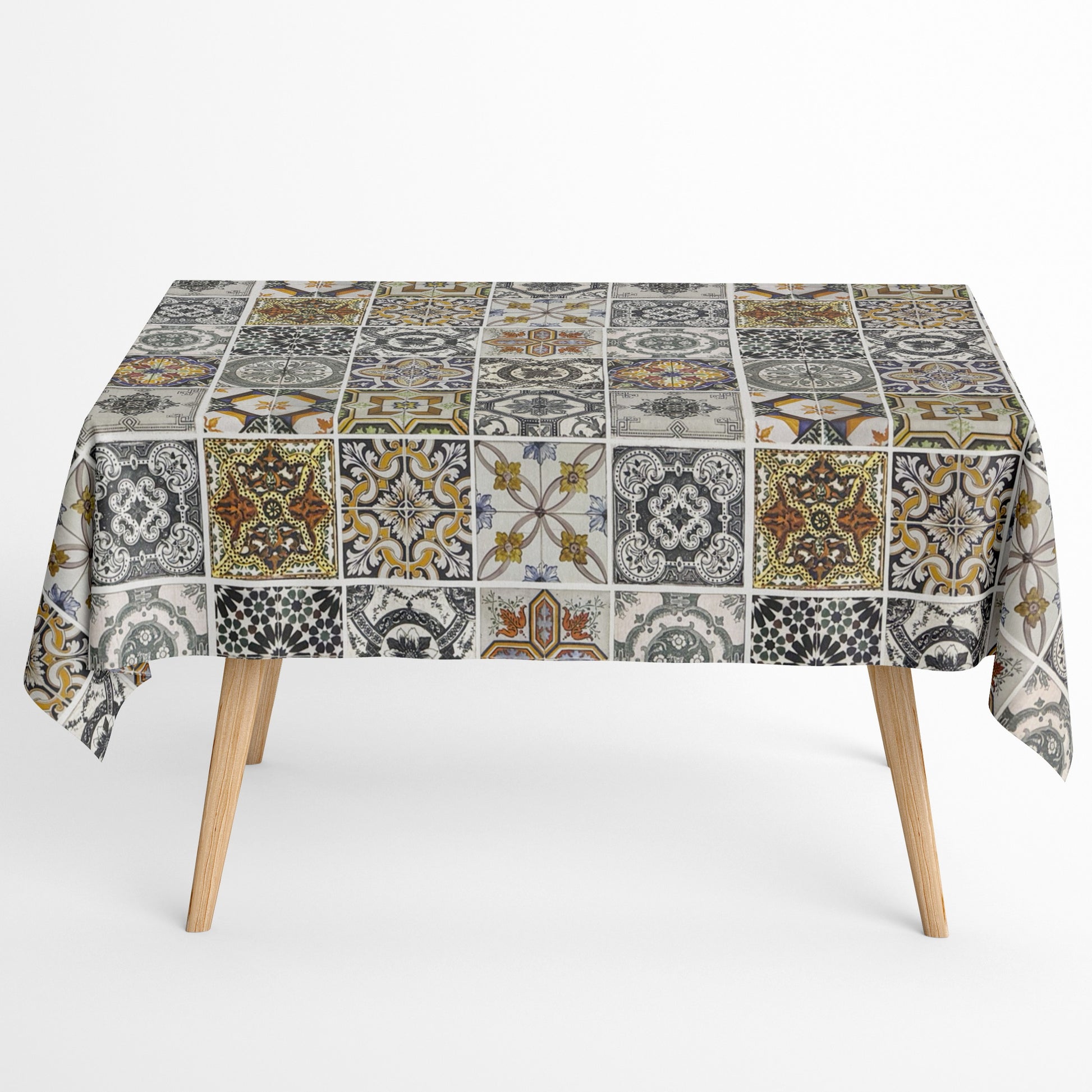 Beschichtete Baumwoll Tischdecke Mosaik