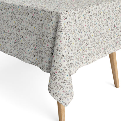 Nappe jacquard en coton enduit antitache DG123 vrilles florales carrée ronde ovale
