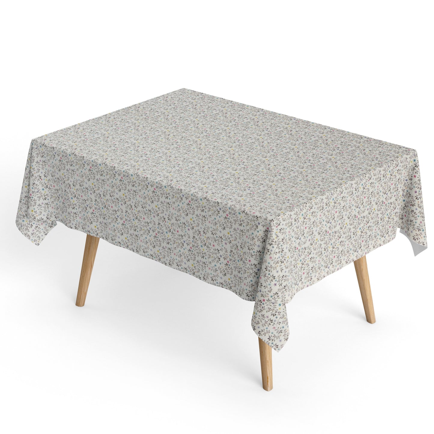 Nappe jacquard en coton enduit antitache DG123 vrilles florales carrée ronde ovale