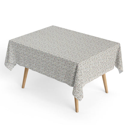 Nappe jacquard en coton enduit antitache DG123 vrilles florales carrée ronde ovale