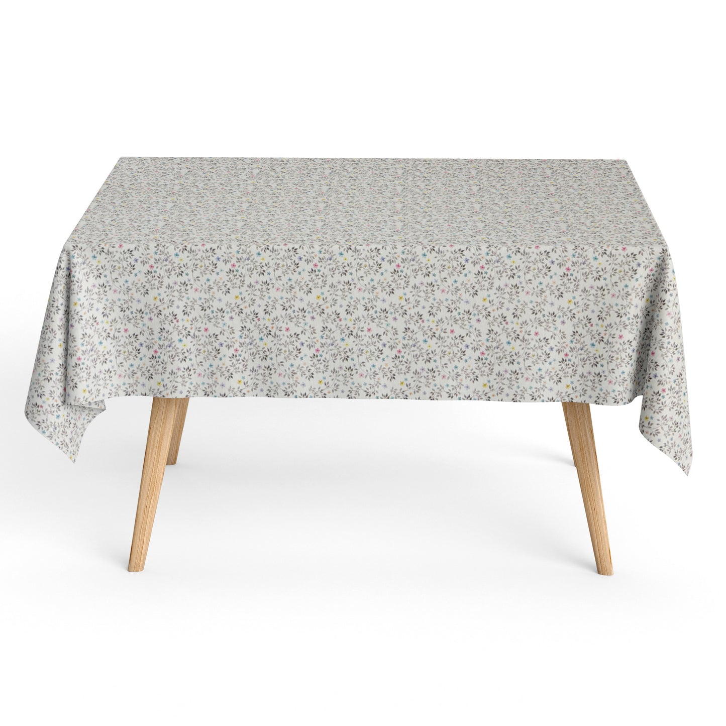 Nappe jacquard en coton enduit antitache DG123 vrilles florales carrée ronde ovale