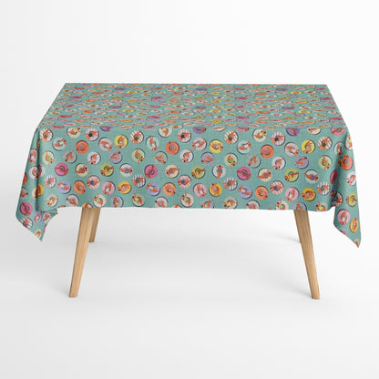 textile Tischdecke Pool Schwimmen Frau Bikini