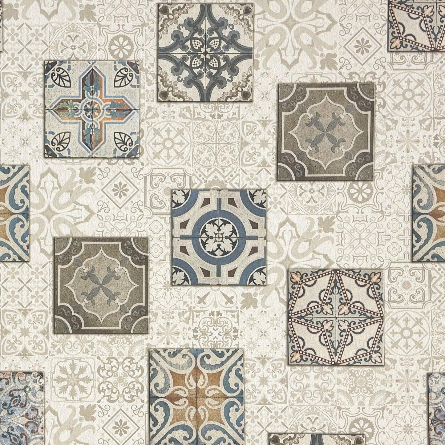 Beschichtete Baumwoll Tischdecke Mosaik
