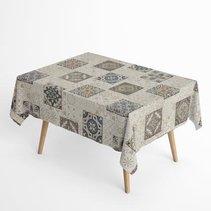 Beschichtete Baumwoll Tischdecke Mosaik