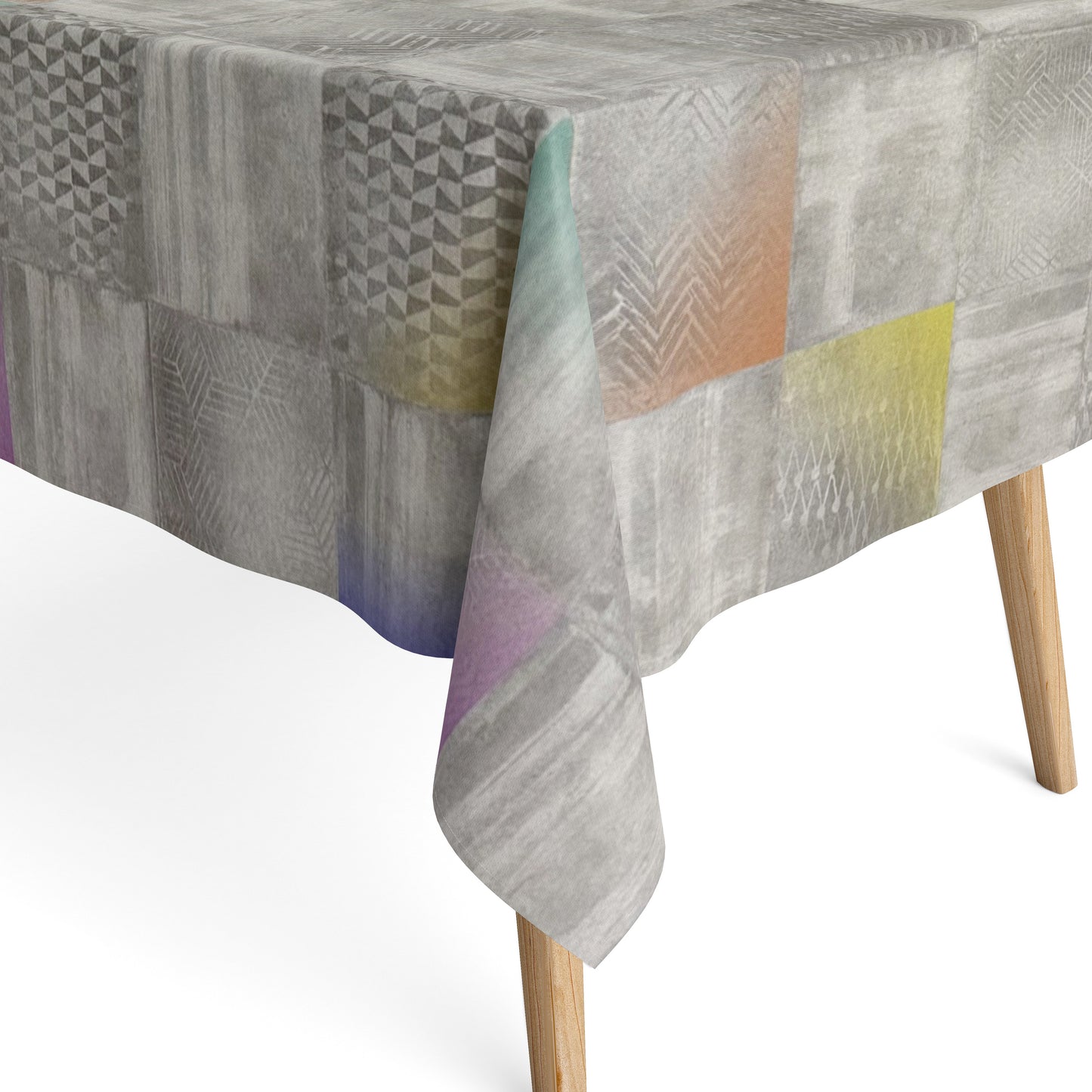 Baumwoll Tischdecke Mosaik Karo