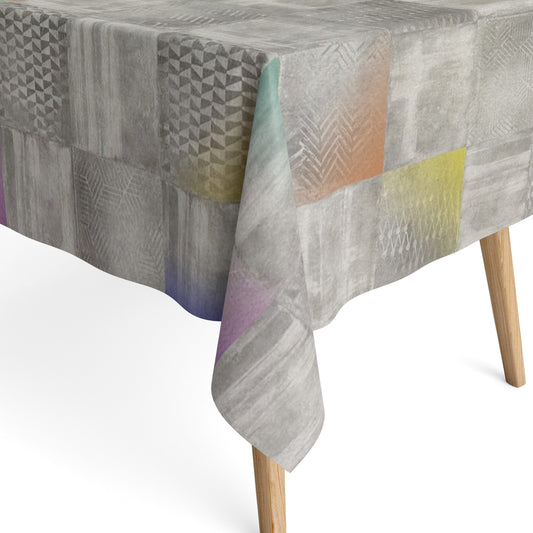 Baumwoll Tischdecke Mosaik Karo
