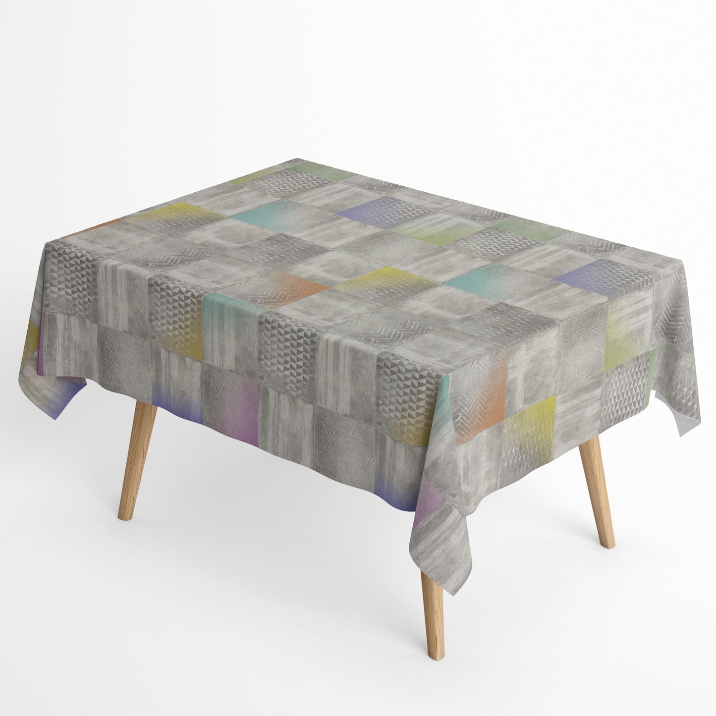 Baumwoll Tischdecke Mosaik Karo