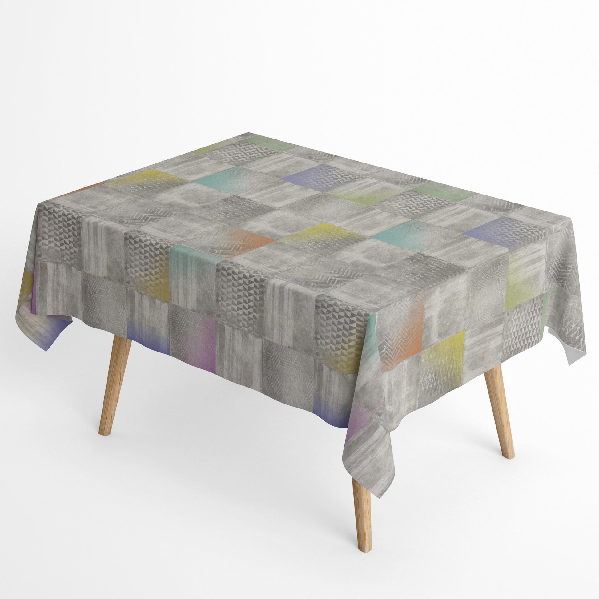 Baumwoll Tischdecke Mosaik Karo