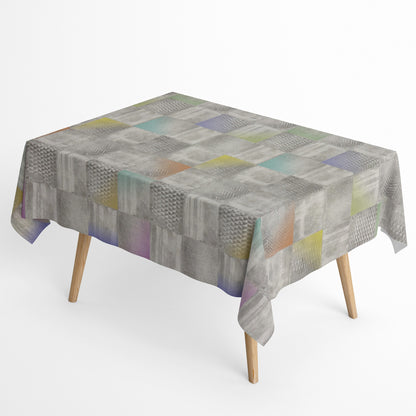 Baumwoll Tischdecke Mosaik Karo