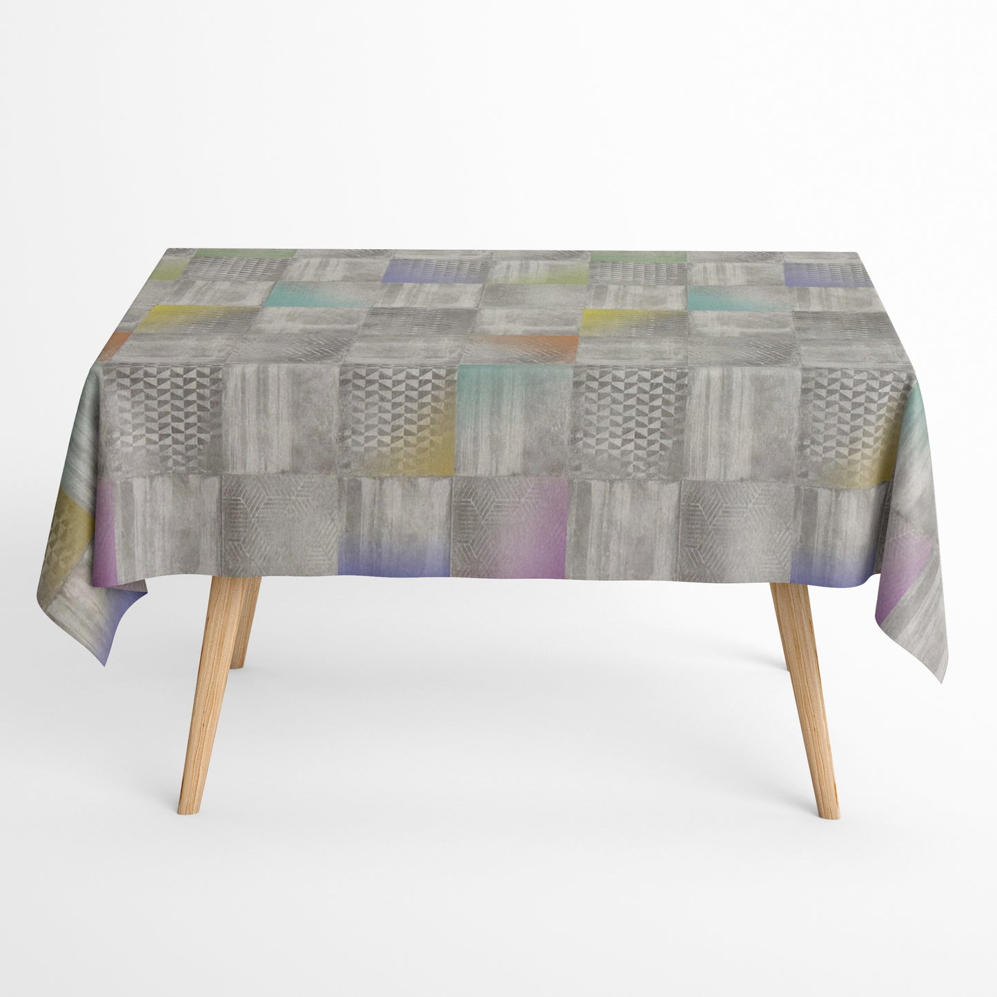 Baumwoll Tischdecke Mosaik Karo