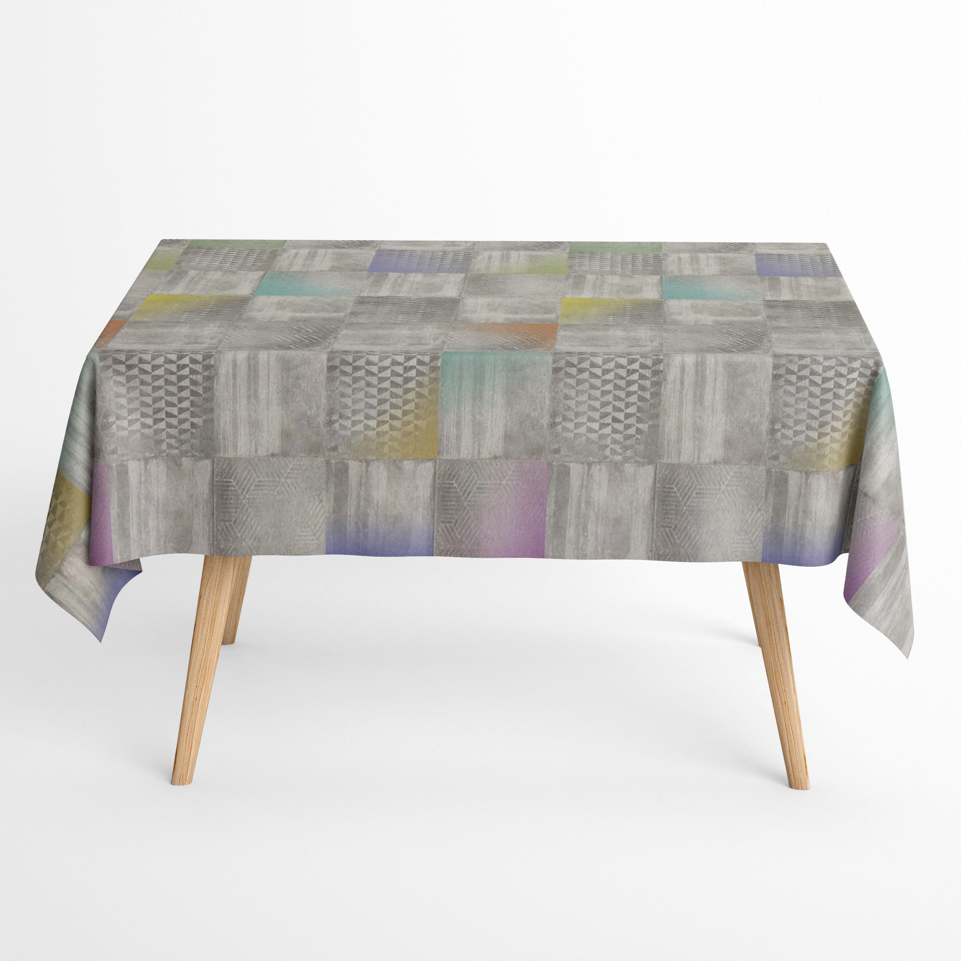 Baumwoll Tischdecke Mosaik Karo