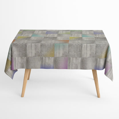 Baumwoll Tischdecke Mosaik Karo