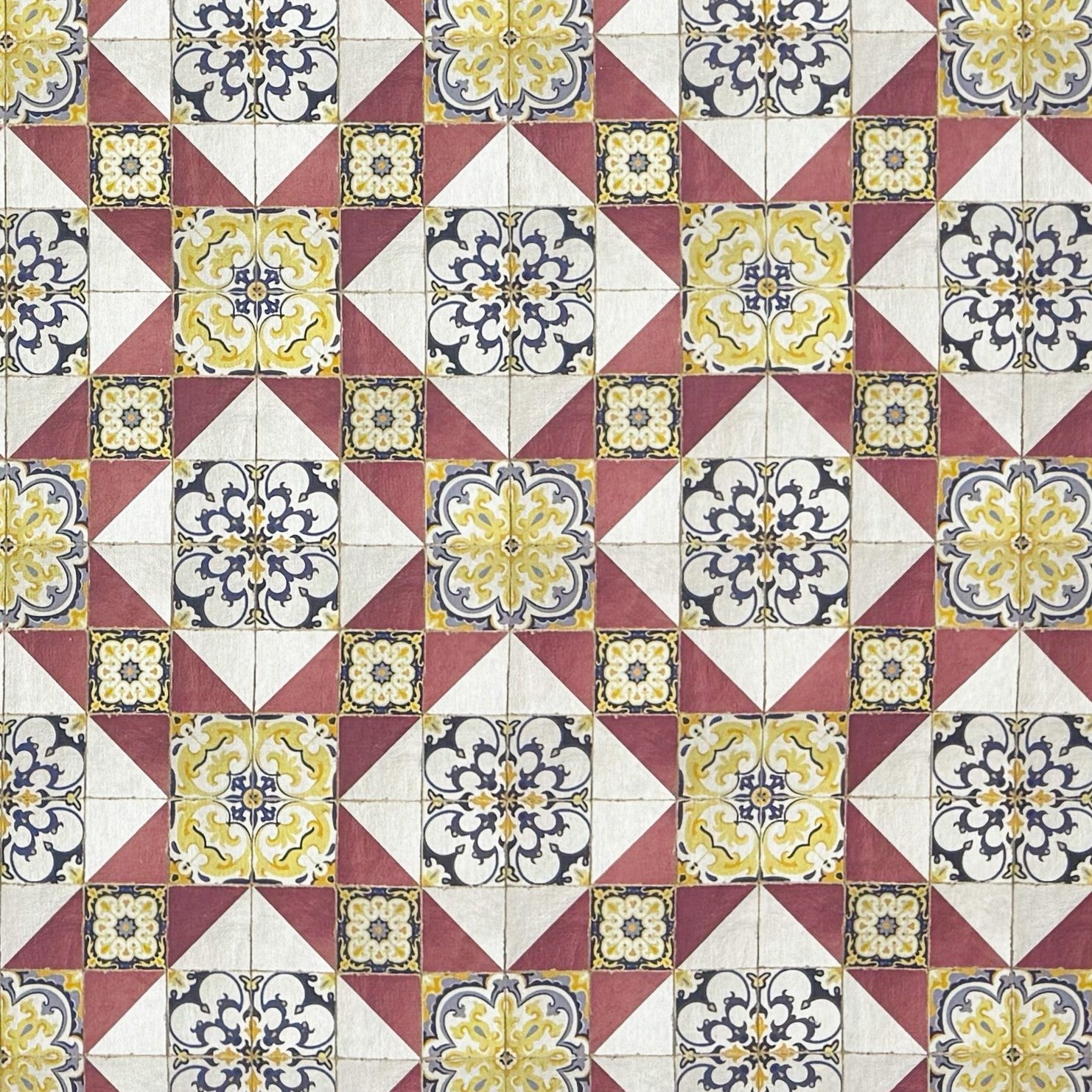 Beschichtete Baumwoll Tischdecke Mosaik
