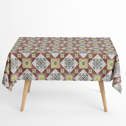 Beschichtete Baumwoll Tischdecke Mosaik