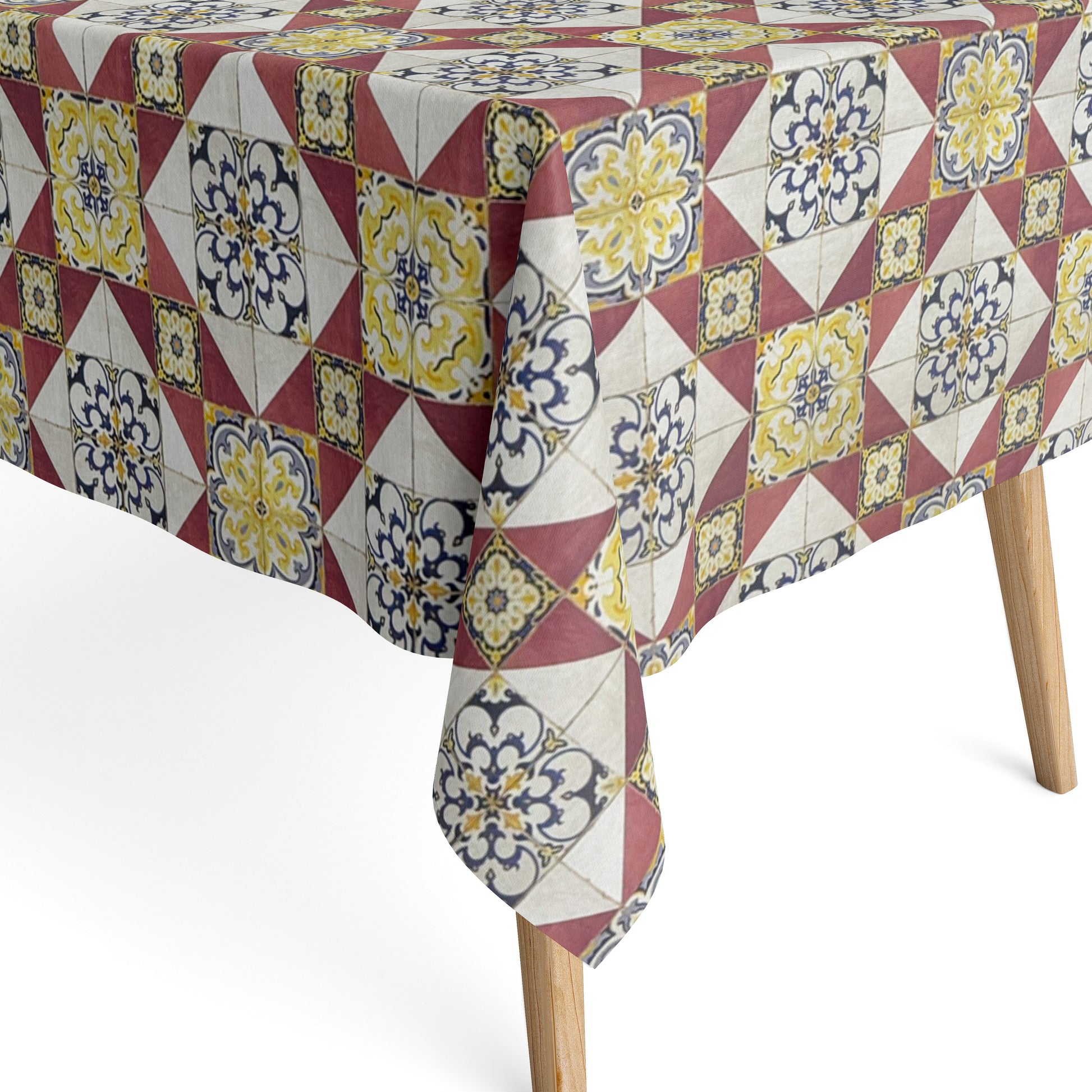 Beschichtete Baumwoll Tischdecke Mosaik
