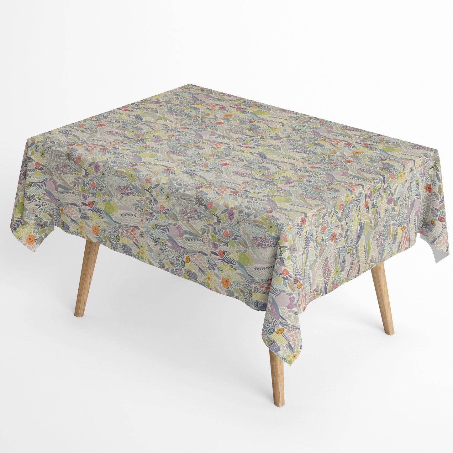 Baumwoll Tischdecke bunte Blumenwiese