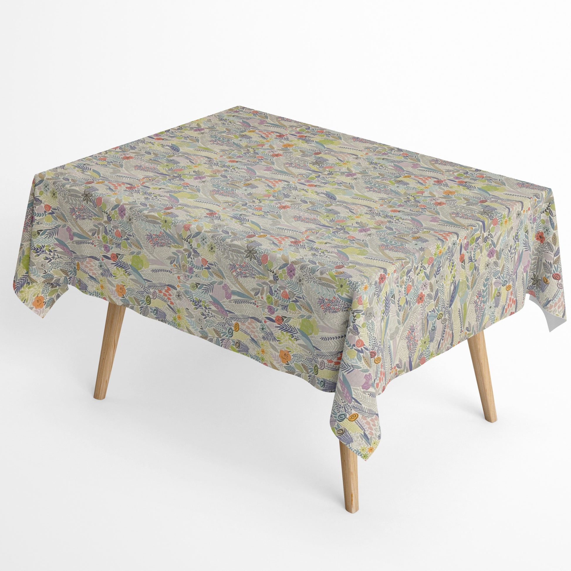 Baumwoll Tischdecke bunte Blumenwiese