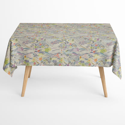 Baumwoll Tischdecke bunte Blumenwiese
