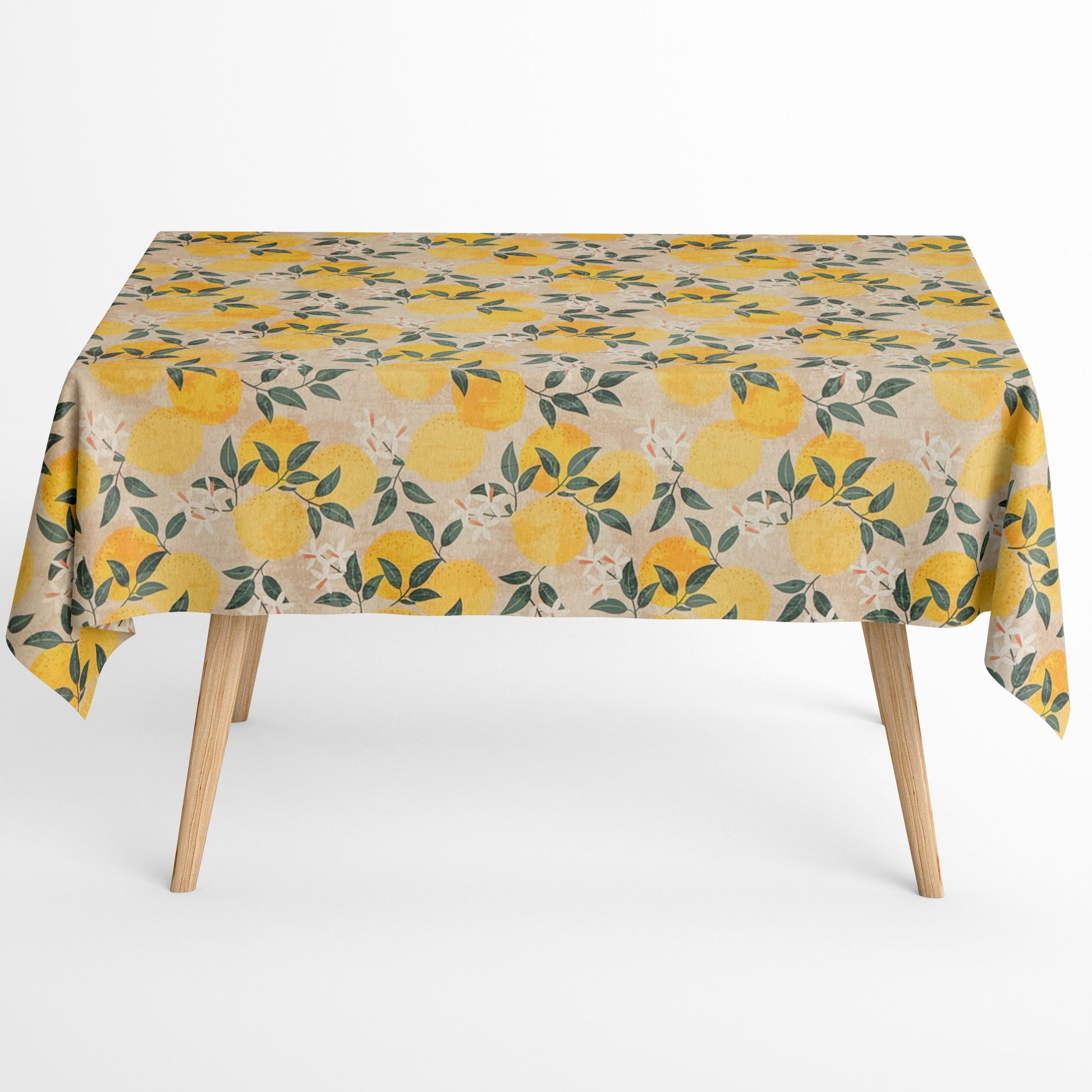 Baumwoll Tischdecke Zitrone