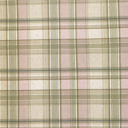 Beschichtete Jacquard-Baumwolltischdecke mit klassischem Karomuster in Beige, Taupe, Olivgrün und Rosé, fleckengeschützt und schmutzabweisend für den täglichen Gebrauch.