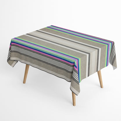 Baumwoll Tischdecke bunte Streifen