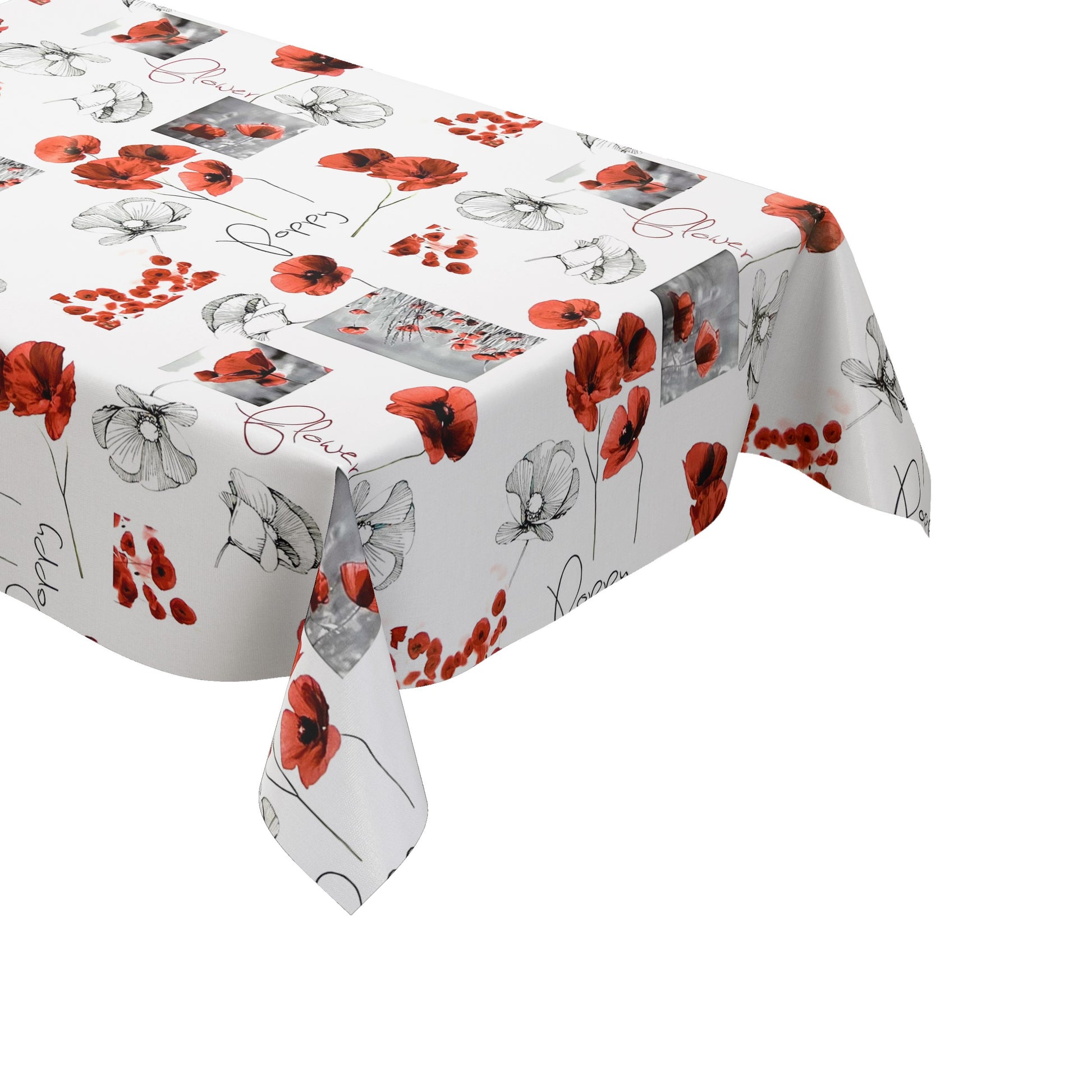 Wachstuchtischdecke Mohnblumen