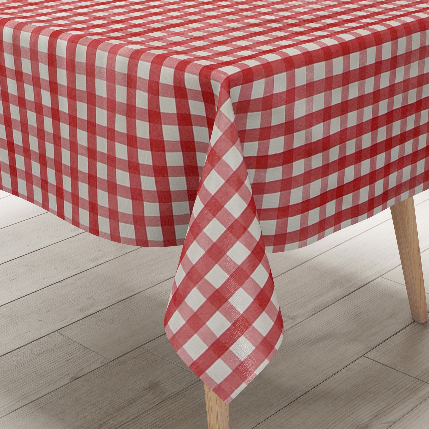 Wachstuch Tischdecke kariert rot