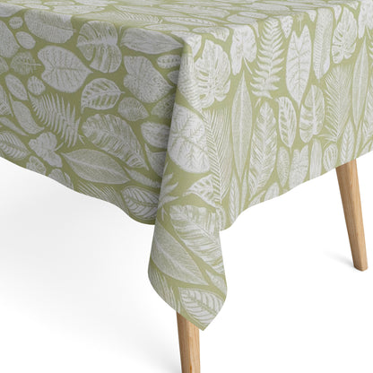 Jacquard beschichtete Baumwolle Dschungel hellgrün mintgrün
