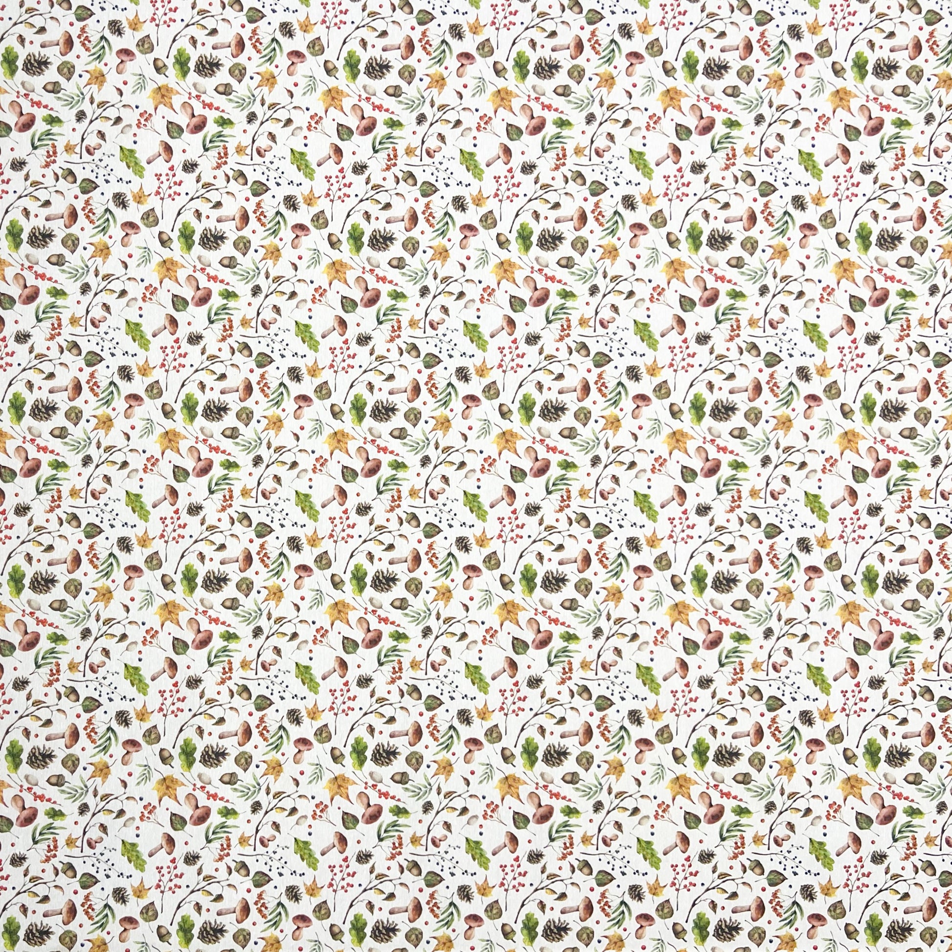 textile Tischdecke Herbst Laub Pilze