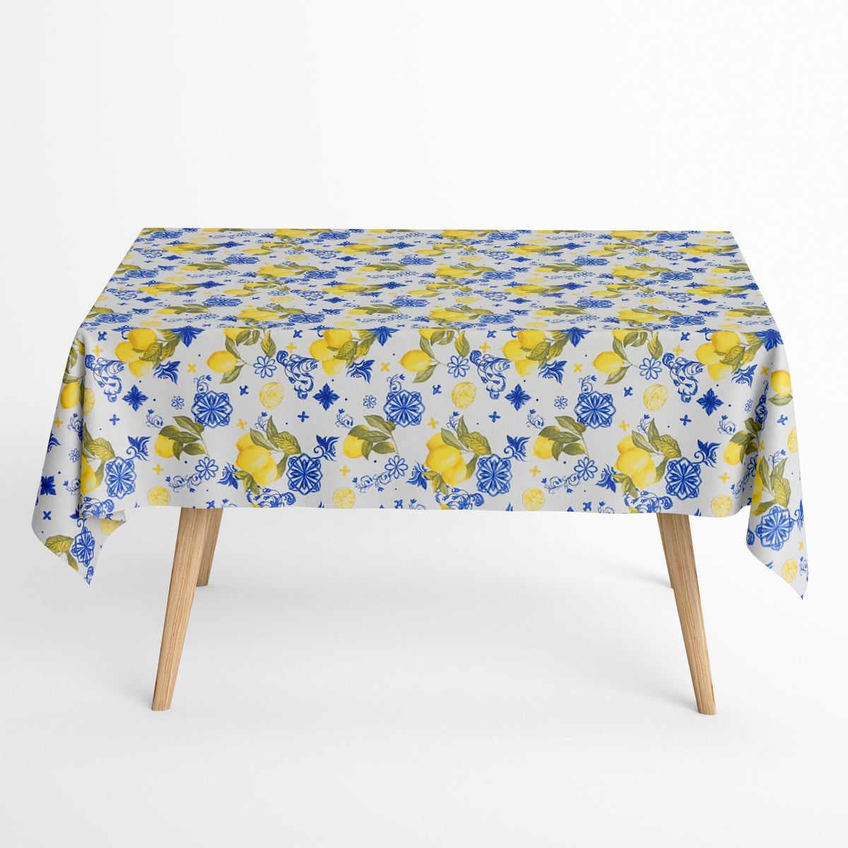 Jacqaurd Tischdecke beschichtete Baumwolle mit Zitronen und Mosaik