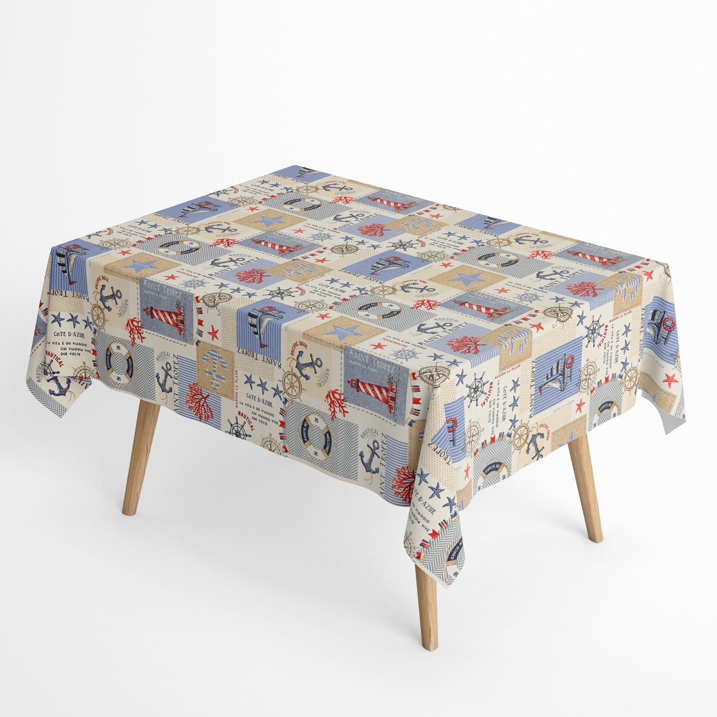 Jacquard Tischdecke maritim