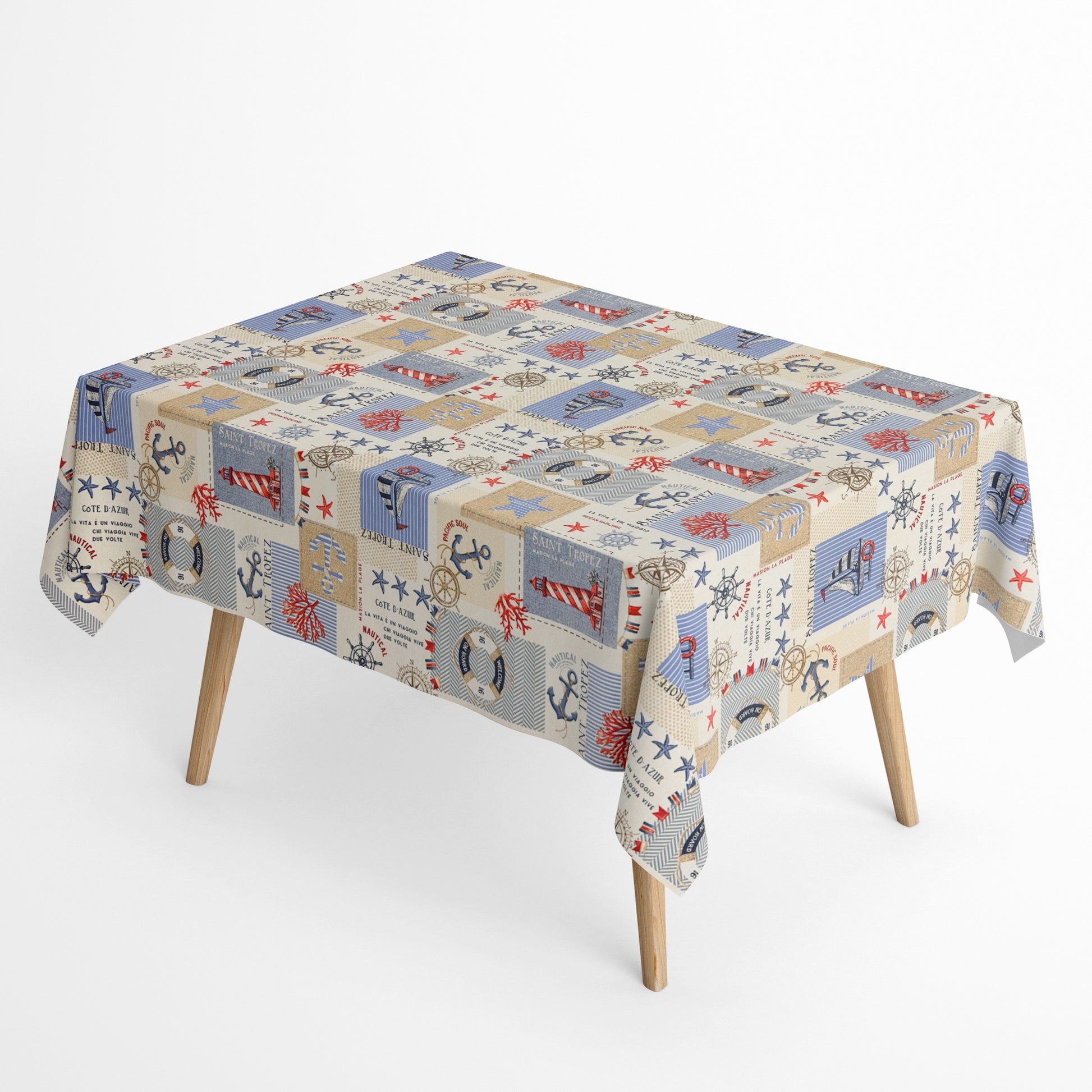 Jacquard Tischdecke maritim