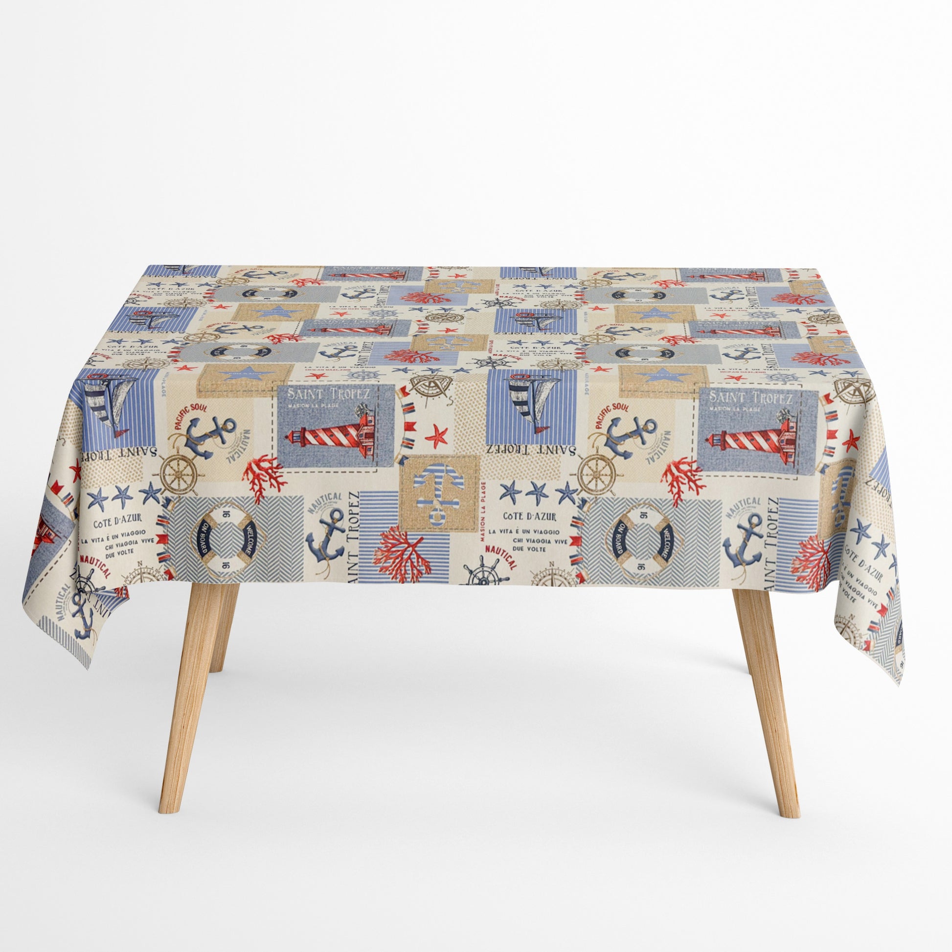 Jacquard Tischdecke maritim