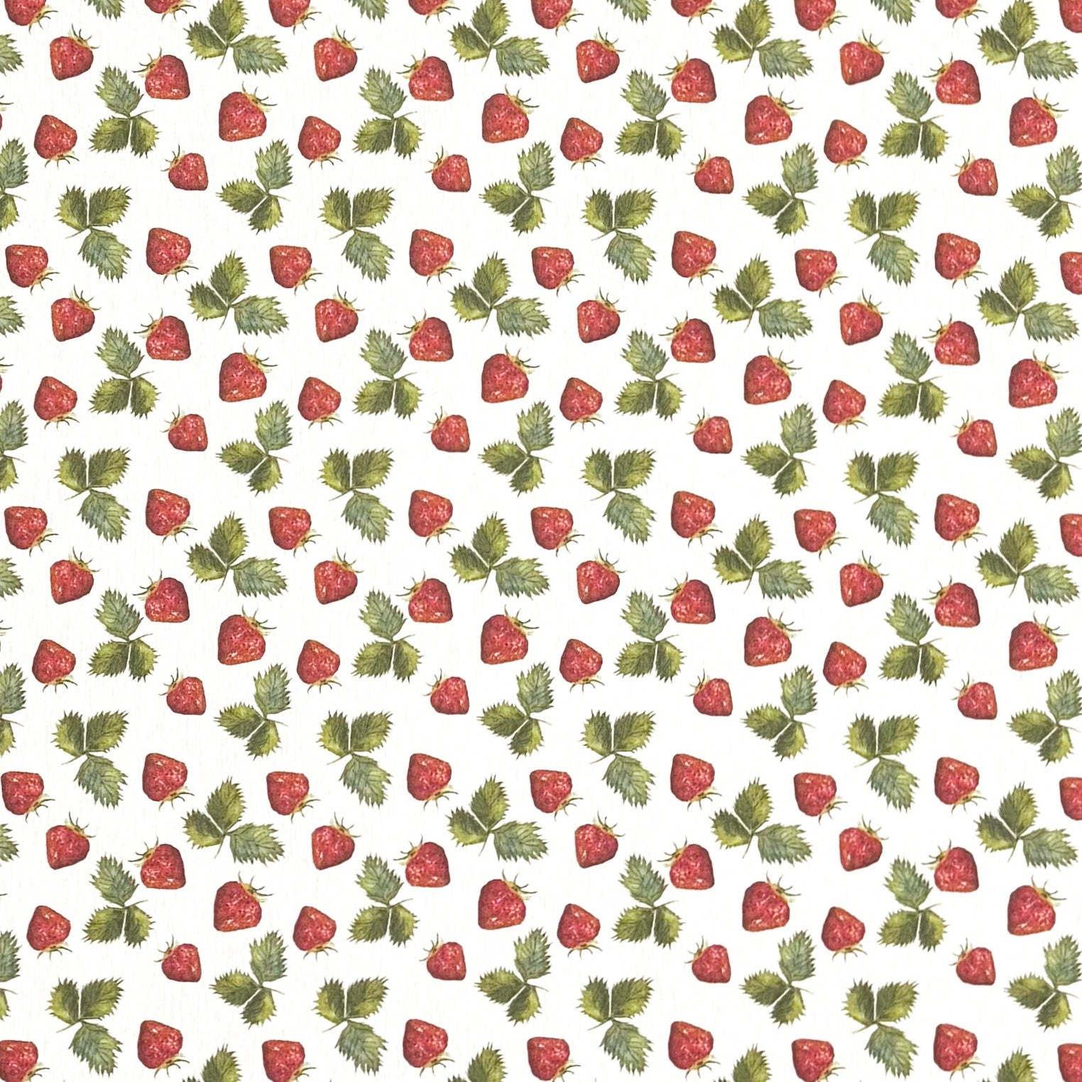 beschichtete Baumwoll Tischdecke Erdbeeren 