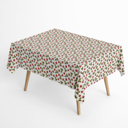 beschichtete Baumwoll Tischdecke Erdbeeren 