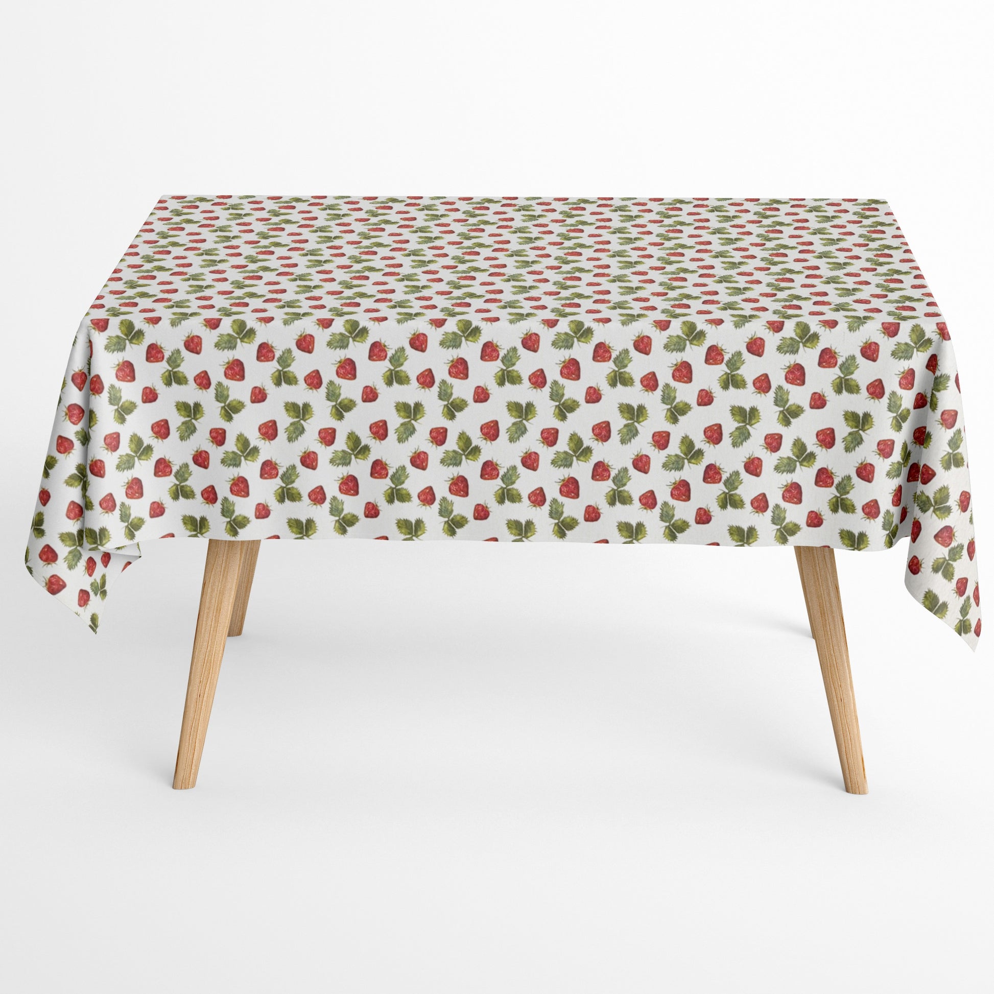 beschichtete Baumwoll Tischdecke Erdbeeren 