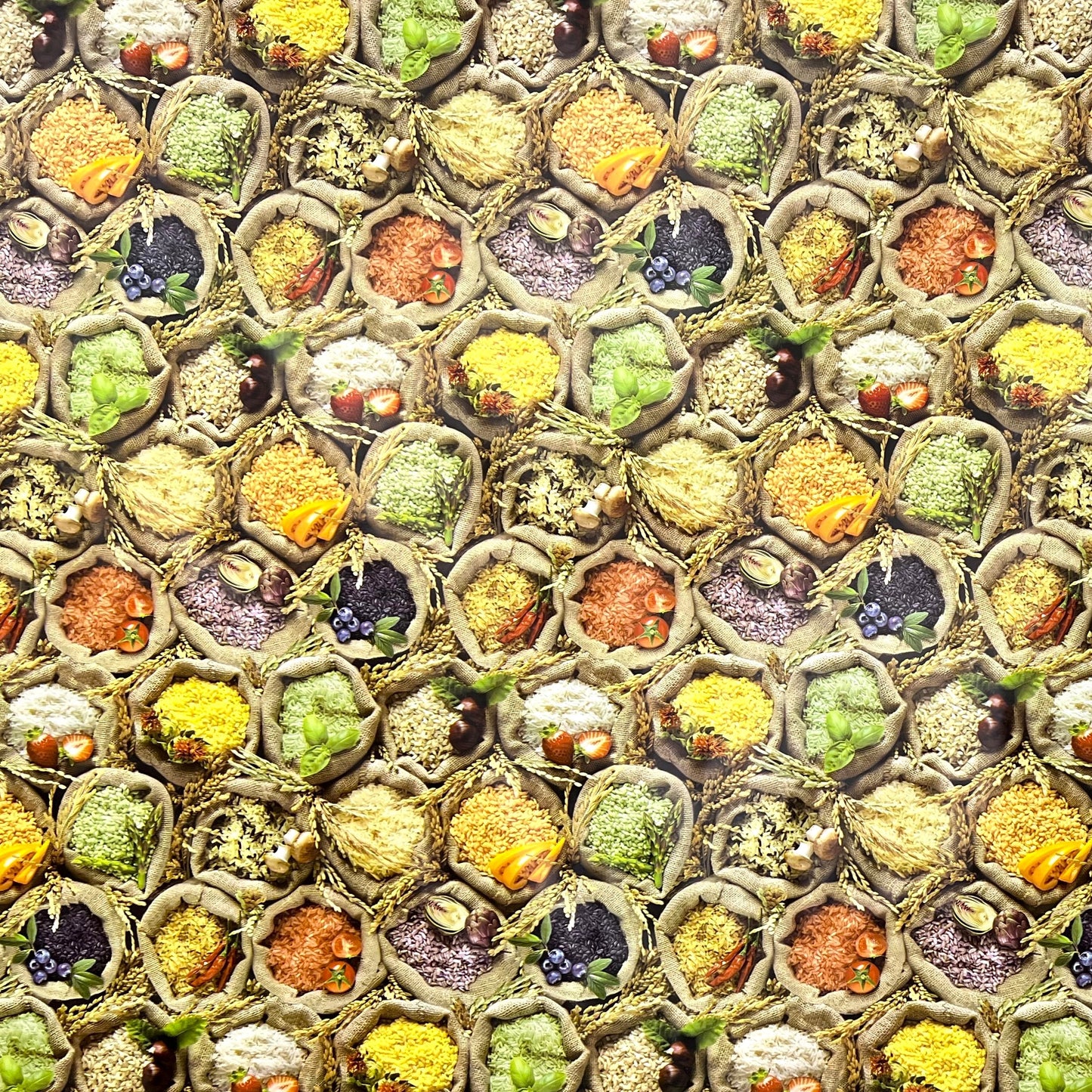 Oilcloth roll sold by the meter roll G390 Rice Risotto