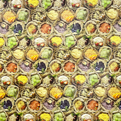 Oilcloth roll sold by the meter roll G390 Rice Risotto