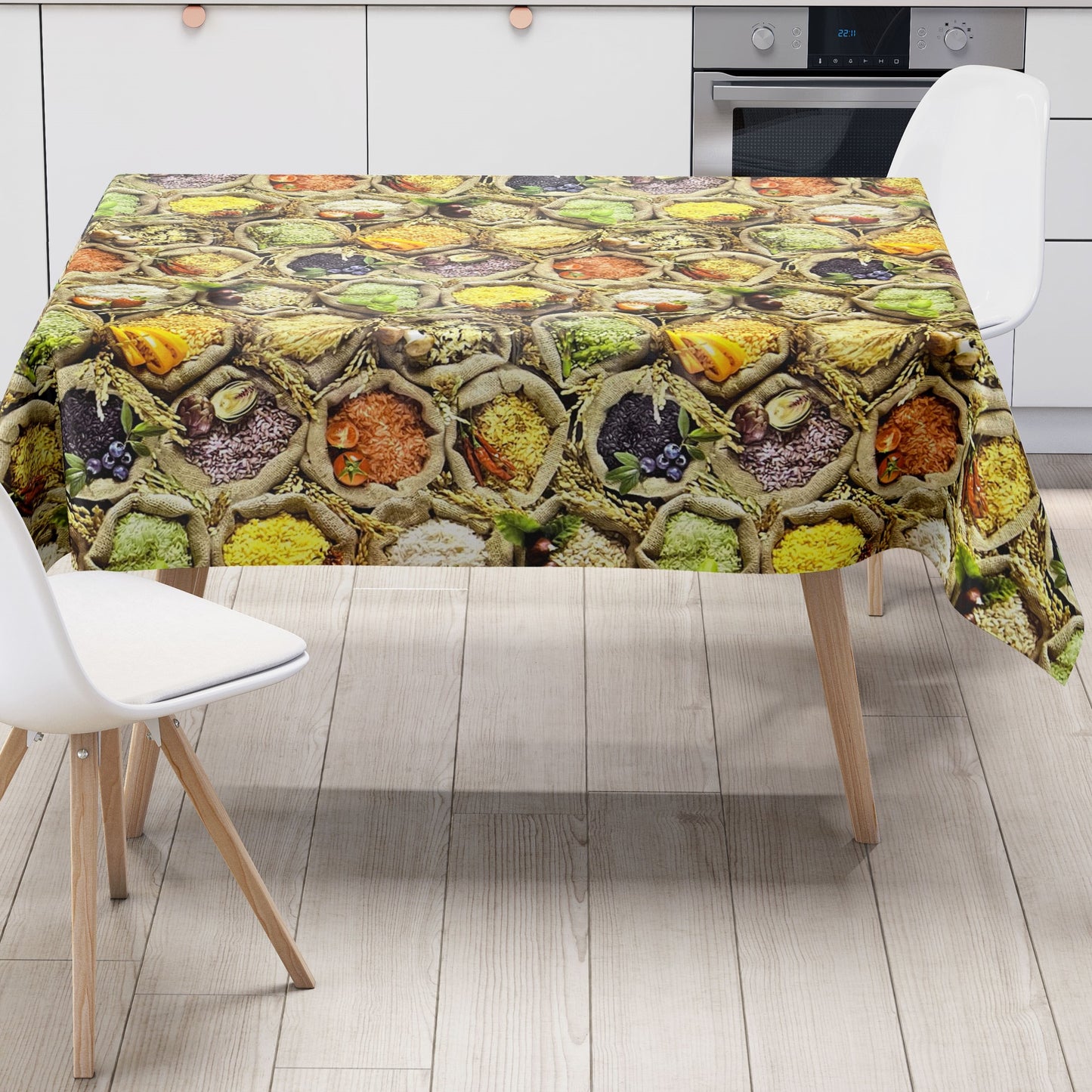 Oilcloth roll sold by the meter roll G390 Rice Risotto