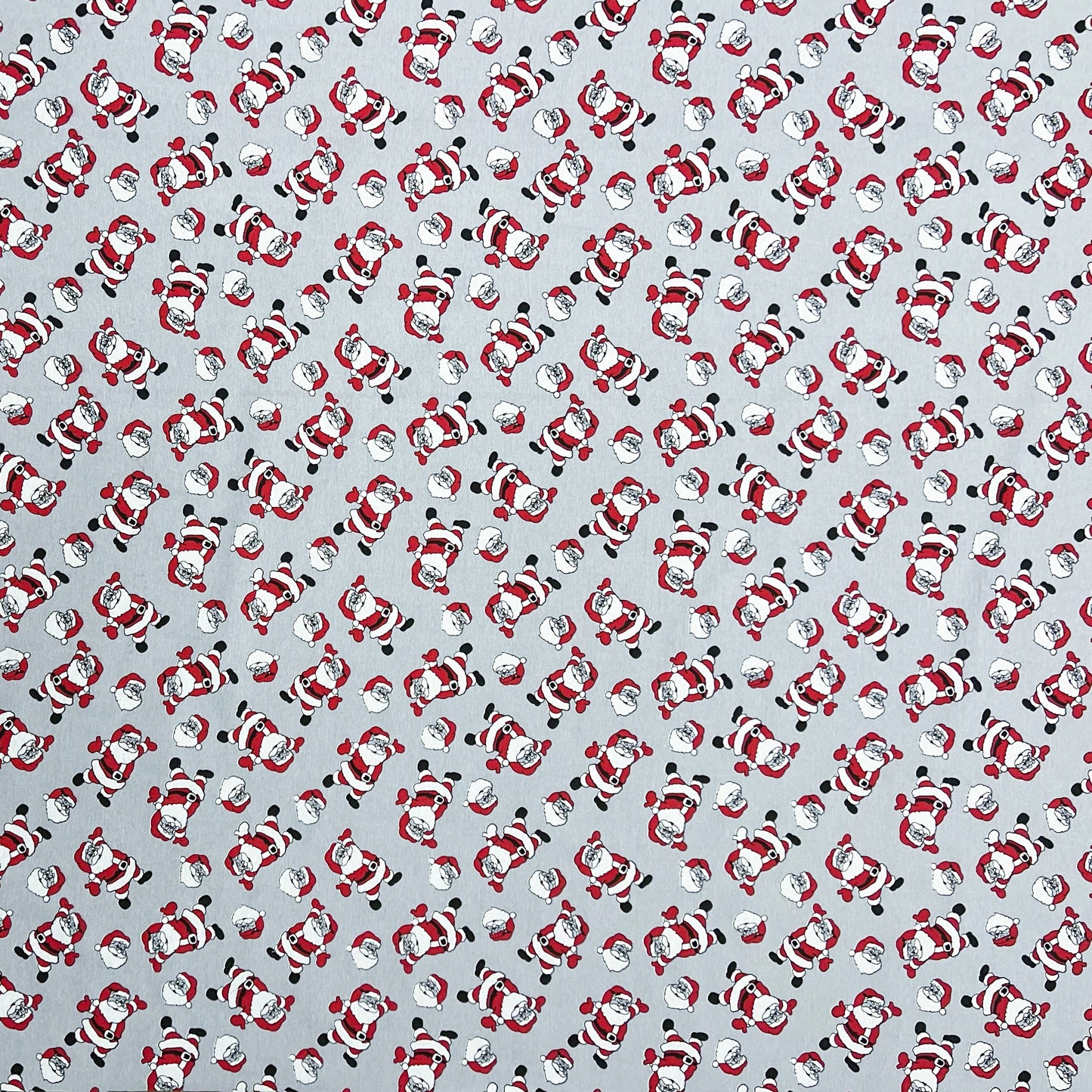 Cotton tablecloth Christmas Advent GLOTON C-801 Santa Claus grey square round oval