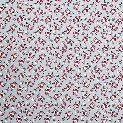 Cotton tablecloth Christmas Advent GLOTON C-801 Santa Claus grey square round oval