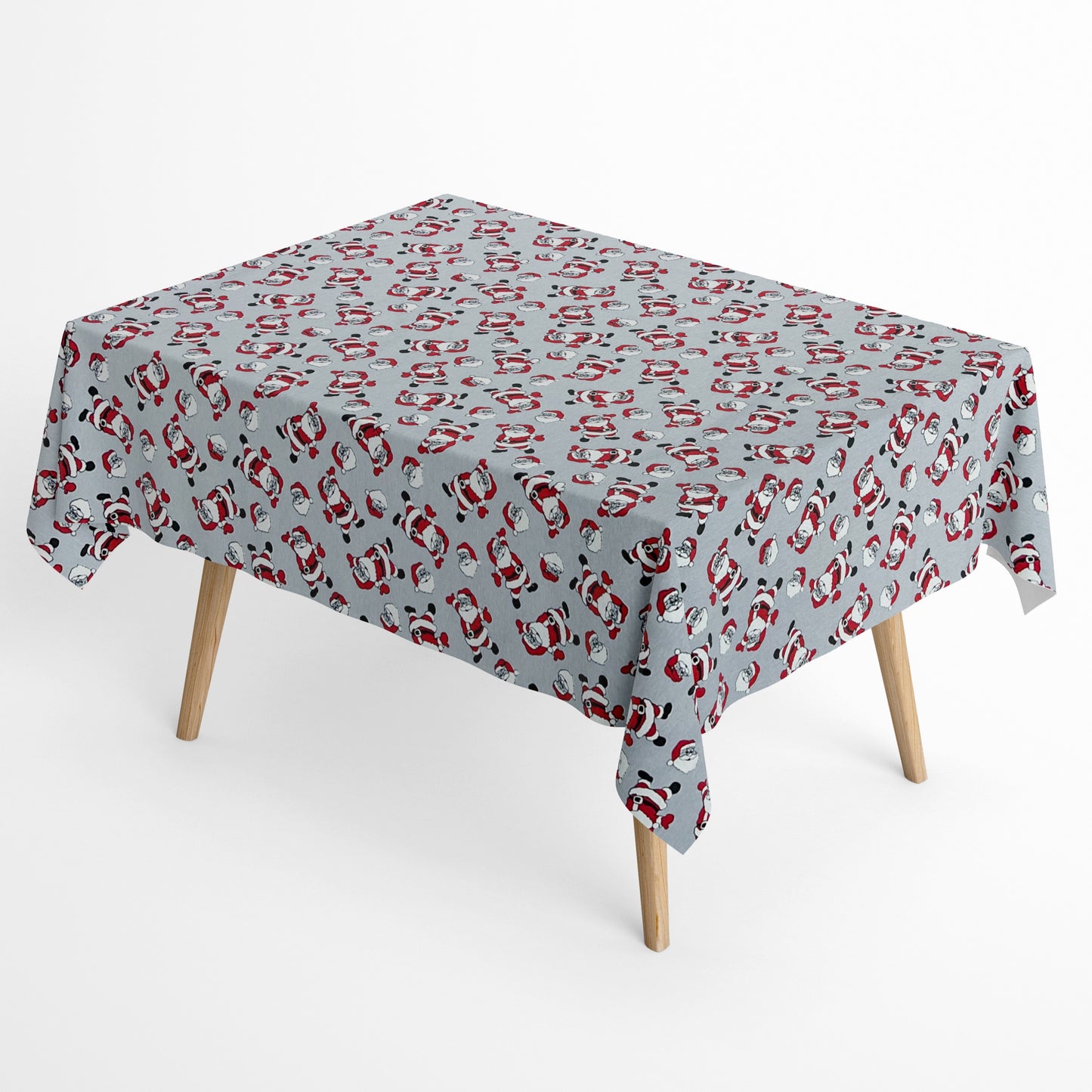 Cotton tablecloth Christmas Advent GLOTON C-801 Santa Claus grey square round oval