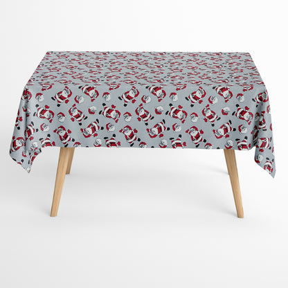 Cotton tablecloth Christmas Advent GLOTON C-801 Santa Claus grey square round oval