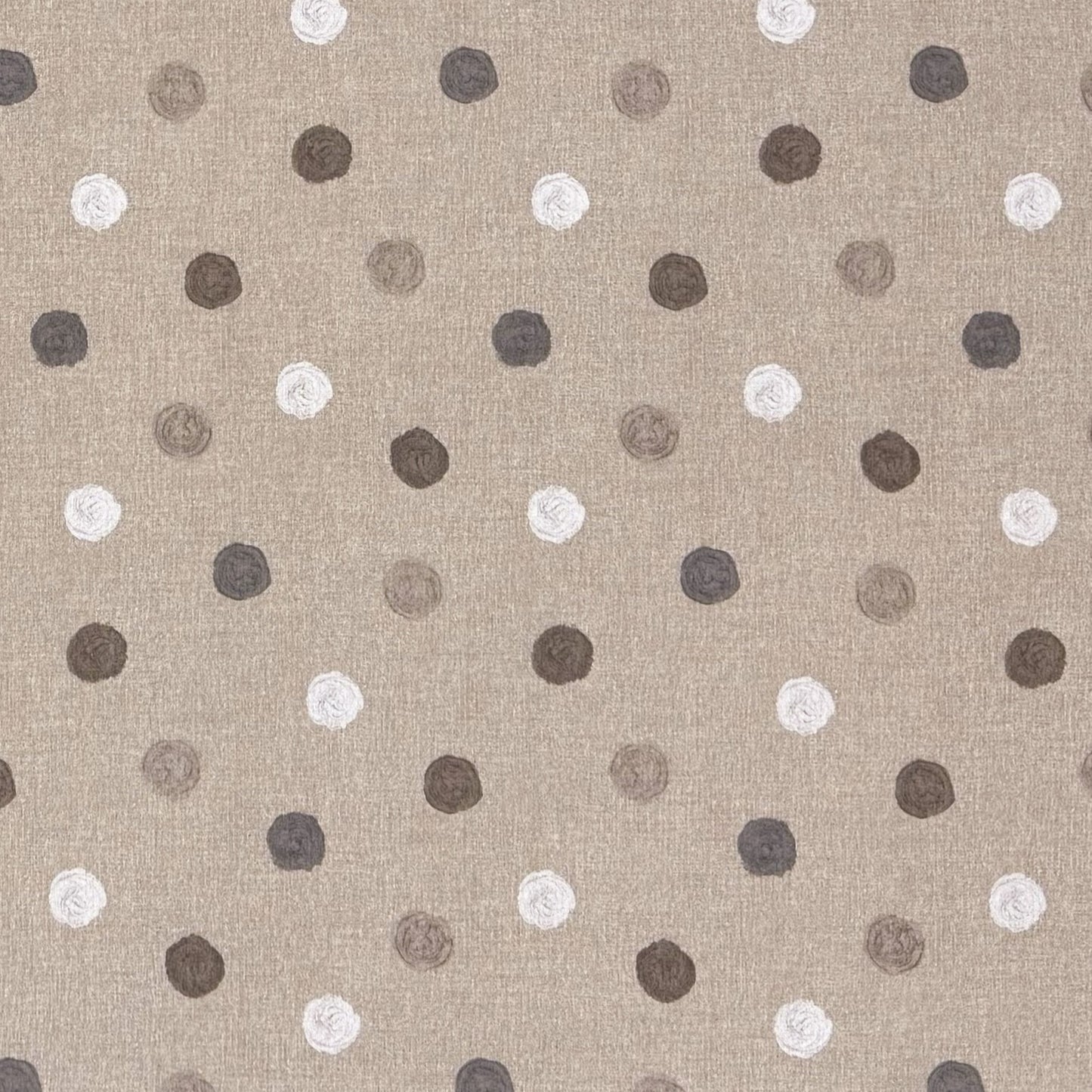 Baumwoll Tischdecke Punkte auf beige