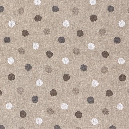 Baumwoll Tischdecke Punkte auf beige