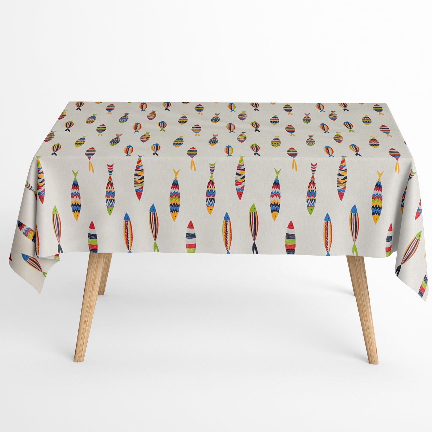 Baumwoll Tischdecke bunte Fische