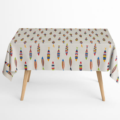 Baumwoll Tischdecke bunte Fische