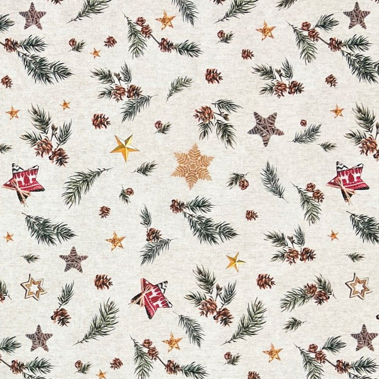 textile Tischdecke Jacquard beschichtete Baumwolle Weihnachten HOGUI 60359 eckig rund oval