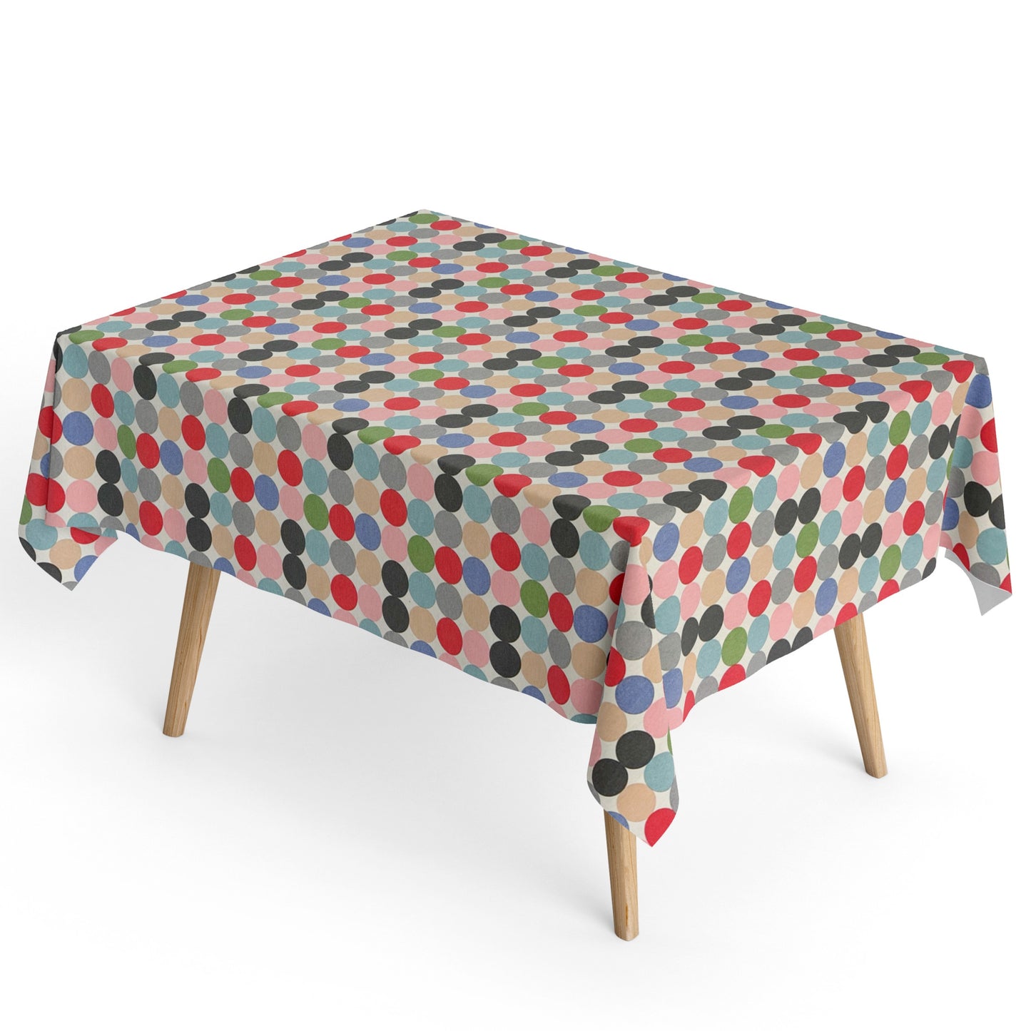Baumwoll Tischdecke bunte Punkte